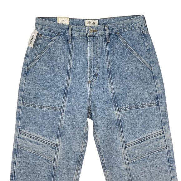 Agolde Cooper Cargo Jeans 29 Rank High Rise Straight Leg NEW - Picture 7 of 12